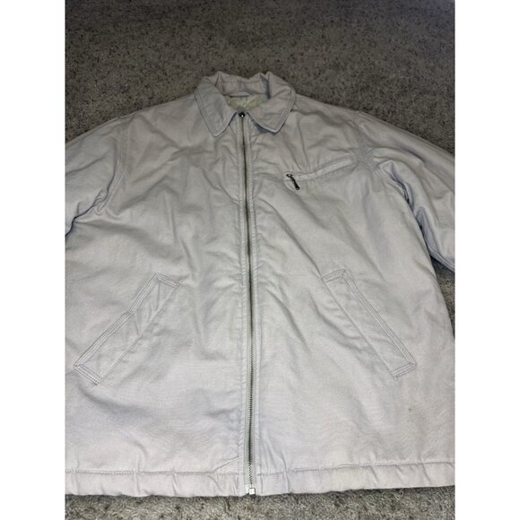 Mens Canvas Jacket Quilt Lining Workwear Utility Chore Outdoor Fishing Thick S - Picture 8 of 14